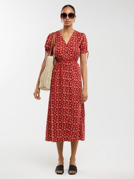 BIG STAR Sukienka w kolorze czerwonym rozmiar: XL. Czerwone sukienki Big Star, xl, bez wzorów, z wiskozy, retro, bez kołnierzyka, bez ramiączek, maxi. Za 119,99 zł.