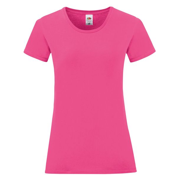 Koszulka Damska Iconic 150. Czerwone bluzki FRUIT OF THE LOOM, xl, bez wzorów, sportowe, bez kołnierzyka, bez ramiączek. Za 29,99 zł.