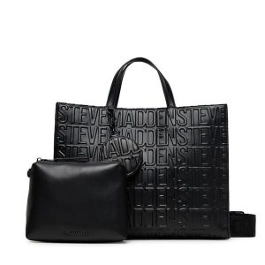 Torebka Steve Madden. Czarne shopper bag Steve Madden, bez wzorów, bez dodatków. Za 659,99 zł.