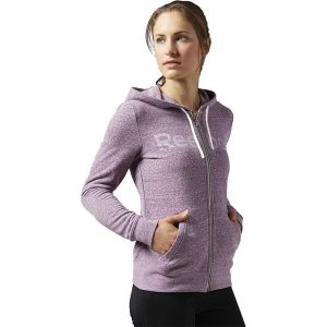 Bluza w kolorze fioletowym. Fioletowe bluzy marki Adidas, Reebok, z nadrukiem. W wyprzedaży za 114,95 zł.