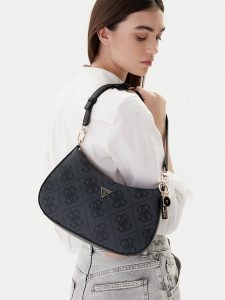 Guess Torebka 180227 Czarny. Szare torebki klasyczne Guess, z aplikacjami, ze skóry, bez dodatków. Za 549,99 zł.