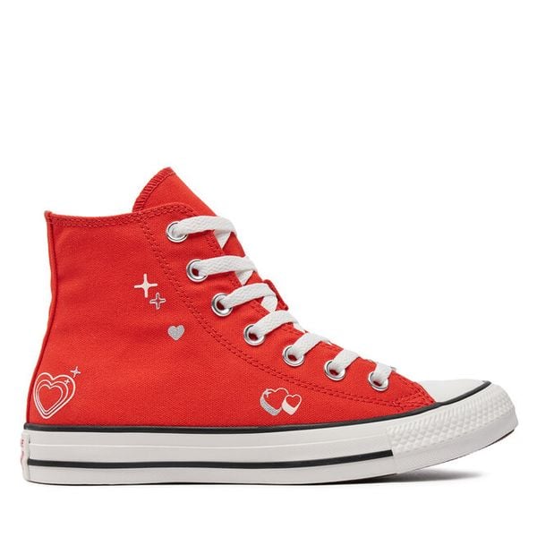 Trampki Converse. Czerwone trampki Converse, bez wzorów, bez zapięcia. Za 229,99 zł.