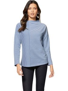 WITT WEIDEN Bluzka w kolorze biało-błękitnym rozmiar: 52. Białe bluzki WITT WEIDEN, bez wzorów, bez kołnierzyka, bez ramiączek. Za 43,99 zł.