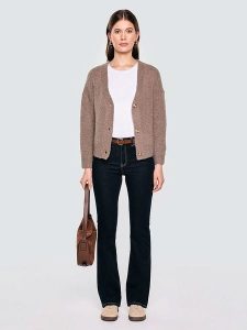 BIG STAR Kardigan w kolorze jasnobrązowym rozmiar: L/XL. Brązowe kardigany Big Star, z wełny. Za 144,99 zł.