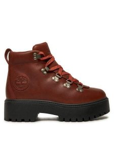 Timberland Trapery Stone Street Mid TB0A27VJEM61 Brązowy. Brązowe buty zimowe Timberland, ze skóry, bez obcasa, bez zapięcia. Za 469,99 zł.