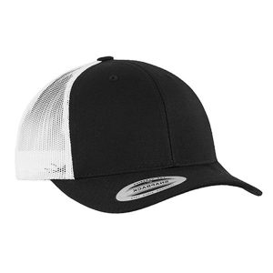 Dwukolorowa Czapka Trucker Retro. Białe czapki FLEXFIT, bez wzorów, retro. Za 57,99 zł.