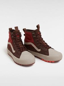 Vans Skórzane sneakersy "Sk8-Hi" w kolorze bordowym rozmiar: 36,5. Czerwone trampki Vans, bez wzorów, z gore-texu, za kostkę, bez zapięcia. Za 205,45 zł.