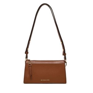 Torebka MICHAEL Michael Kors. Brązowe listonoszki MICHAEL Michael Kors, bez wzorów, bez dodatków. Za 499,99 zł.