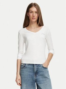 Guess Jeans Sweter W6BI56 K6890 Szary jasny Slim Fit. Szare swetry klasyczne Guess Jeans, xl, z jeansu, bez kołnierzyka. Za 194,99 zł.