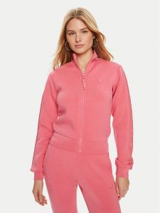 Guess Bluza V2YQ17 K7UW2 Różowy Regular Fit. Czerwone bluzy Guess, l, z aplikacjami, z wiskozy, bez kaptura. Za 219,99 zł.