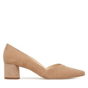 Półbuty HÖGL. Brązowe czółenka HÖGL, bez wzorów, bez obcasa, na obcasie, bez zapięcia. Za 449,99 zł.