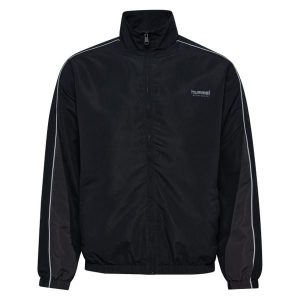 Kurtka z dresu Hummel. Czarne kurtki Hummel, bez wzorów, z dresówki, bez kaptura. Za 294,50 zł.