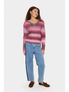 SAINT TROPEZ Sweter w kolorze różowym rozmiar: L. Różowe swetry oversize Saint Tropez, l, bez wzorów, ze splotem, bez ramiączek. Za 165,99 zł.