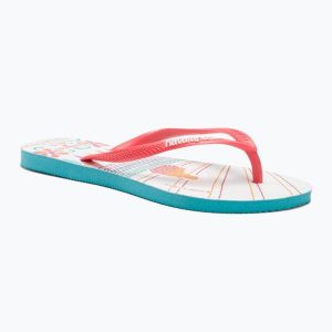 Japonki damskie Havaianas Slim Local Soul Ibiza. Brązowe klapki Havaianas, bez wzorów, z gumy, bez obcasa. Za 169,99 zł.