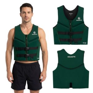 Kamizelka asekuracyjna AQUASTIC Omni 50N neoprenowa. Czarne kamizelki AQUASTIC, xl, bez wzorów, z neoprenu, bez kołnierzyka, bez ramiączek, bez kaptura. Za 199,99 zł.