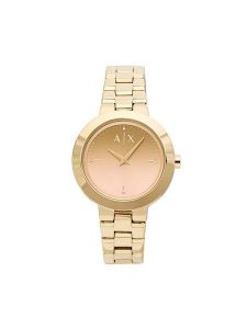 Armani Exchange Zegarek Jackie AX5182 Złoty. Żółte, analogowe zegarki Armani Exchange. Za 889,99 zł.