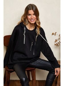 Joséfine Bluza "Meytal" w kolorze czarnym rozmiar: S. Czarne bluzy Joséfine, s, bez wzorów, z kapturem. Za 136,13 zł.