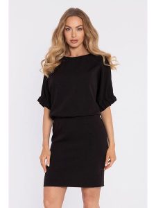 Made of emotion Sukienka w kolorze czarnym rozmiar: L. Czarne sukienki Made Of Emotion, l, bez wzorów, bez kołnierzyka, bez ramiączek, mini. Za 254,99 zł.