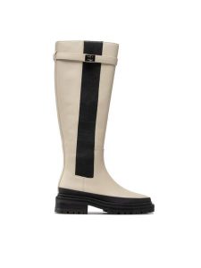 Rage Age Kozaki RA-18-06-000451 Beżowy. Brązowe kozaki Rage Age, bez wzorów, ze skóry, bez obcasa, na płaskiej podeszwie, bez zapięcia. Za 509,99 zł.