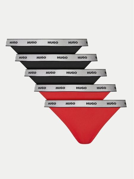 HUGO Komplet stringów Fivepack 50527208 Kolorowy. Komplety bielizny Hugo, bez wzorów, z bawełny. Za 219,45 zł.