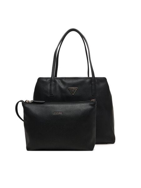 Guess Torebka Victtoria HWEVG9 51428 Czarny. Czarne shopper bag Guess, z aplikacjami, ze skóry, bez dodatków. Za 490,99 zł.