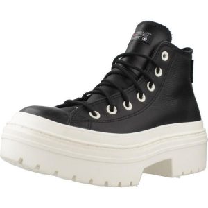 Buty CONVERSE CTAS LUGGED HEEL HI Czarny. Czarne trampki Converse, bez wzorów, ze skóry, bez zapięcia. Za 380,99 zł.