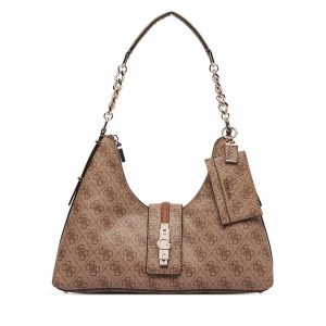 Torebka Guess. Brązowe torebki klasyczne Guess, z aplikacjami, bez dodatków. Za 544,99 zł.