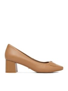 MEXX Czółenka EO-R26SS15331-01 Beżowy ciemny. Brązowe czółenka Mexx, bez wzorów, ze skóry, bez obcasa, bez zapięcia. Za 369,99 zł.