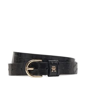 Pasek Damski Tommy Hilfiger. Czarne paski TOMMY HILFIGER, bez wzorów. Za 169,99 zł.
