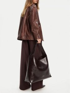 GINO ROSSI Torebka C-ZOI-RX8788 Bordowy. Czerwone shopper bag Gino Rossi, bez wzorów, ze skóry, bez dodatków. Za 299,99 zł.