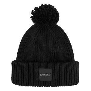 Czapka Unisex Dla Dorosłych Pompon Connora. Czarne czapki Regatta, bez wzorów. Za 51,99 zł.
