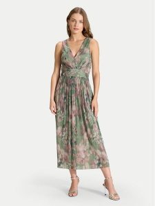 Swing Sukienka koktajlowa 5AK06100 Zielony Regular Fit. Zielone sukienki Swing, bez wzorów, z syntetyku, wizytowe, bez kołnierzyka, bez ramiączek. Za 692,99 zł.