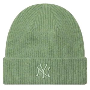 Czapka damska Wmns Wide Cuff Beanie New York Yankees Hat. Zielone czapki New Era, bez wzorów, z elastanu, sportowe. Za 129,99 zł.