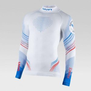 Koszulka termoaktywna UYN Natyon 2.0 France Uw Shirt LG SLTurtle Neck T023. Białe koszule nocne UYN, bez wzorów, bez ramiączek. Za 519,00 zł.