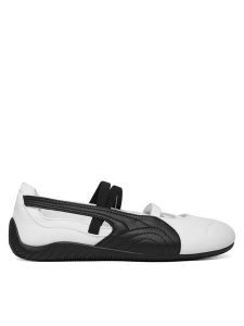 Puma Baleriny Speedcat Ballet Lthr Wns 406144 03 Biały. Białe balerinki Puma, bez wzorów, ze skóry, bez obcasa, bez zapięcia. Za 398,99 zł.