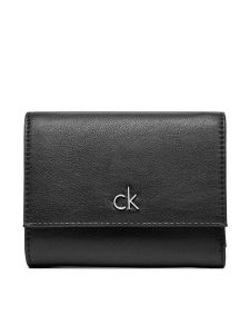 Calvin Klein Portfel Ck Daily Medium Trifold_Pbl K60K612851 Czarny. Czarne portfele Calvin Klein, bez wzorów, ze skóry. Za 169,99 zł.