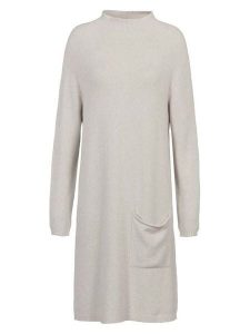 Herrlicher Sukienka dzianinowa w kolorze jasnoszarym rozmiar: L. Szare sukienki Herrlicher, na co dzień, l, bez wzorów, z dzianiny, bez kołnierzyka, bez ramiączek, midi, proste. Za 173,99 zł.