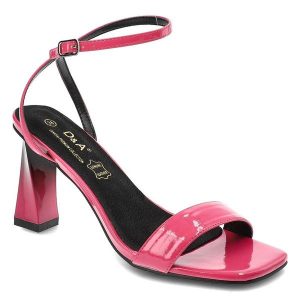 Różowe Sandały S.Barski Eleganckie Buty Na Słupku. Czerwone sandały S.BARSKI, bez wzorów, ze skóry ekologicznej, z okrągłym noskiem, bez obcasa, na obcasie, bez zapięcia. Za 139,00 zł.