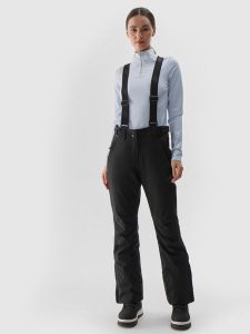 4F Spodnie narciarskie membrana 5000 damskie - czarne XL. Czarne spodnie sportowe 4f, na zimę, m, bez wzorów, z dzianiny, narciarskie. Za 299,99 zł.
