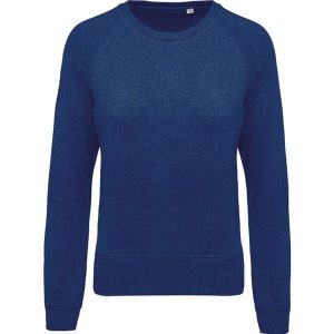 Bluza damska z okrągłym dekoltem z bawełny organicznej Kariban. Niebieskie bluzy KARIBAN, bez wzorów, z bawełny, bez kaptura. Za 184,00 zł.