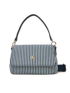 Tommy Hilfiger Torebka Poppy Summer Conv. Crossover AW0AW17166 Granatowy. Niebieskie torebki klasyczne TOMMY HILFIGER, bez wzorów, z materiału, bez dodatków. Za 259,99 zł.