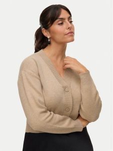 Vero Moda Kardigan Gold Art 10332210 Beżowy Regular Fit. Brązowe kardigany Vero Moda, z syntetyku. Za 199,99 zł.