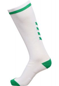 Skarpety sportowe dla dorosłych Hummel Elite Indoor Sock High. Białe skarpetki Hummel, bez wzorów, z bawełny. Za 19,99 zł.