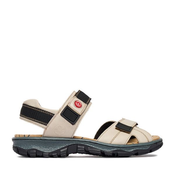 Sandały Rieker. Brązowe sandały Rieker, bez wzorów, bez obcasa, na płaskiej podeszwie, bez zapięcia. Za 319,99 zł.