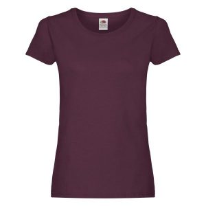 Damska Koszulka. Brązowe bluzki FRUIT OF THE LOOM, bez wzorów, sportowe, bez kołnierzyka, bez ramiączek. Za 28,99 zł.