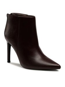 Jenny Fairy Botki LS5629-11 Bordowy. Czerwone botki Jenny Fairy, bez wzorów, ze skóry, bez obcasa, na szpilce, bez zapięcia. Za 99,99 zł.