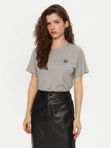 KARL LAGERFELD T-Shirt A1W17025 Szary Relaxed Fit. Szare t-shirty KARL LAGERFELD, xs, bez wzorów, z bawełny, bez kołnierzyka, bez ramiączek. Za 249,99 zł.