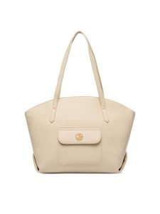 Beverly Hills Polo Club Torebka CEO-BHPC-C-001-09 Écru. Shopper bag Beverly Hills Polo Club, bez wzorów, z materiału, bez dodatków. Za 219,99 zł.