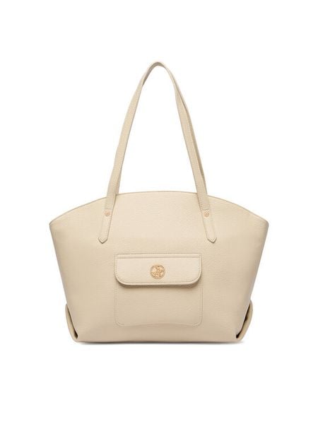 Beverly Hills Polo Club Torebka CEO-BHPC-C-001-09 Écru. Shopper bag Beverly Hills Polo Club, bez wzorów, z materiału, bez dodatków. Za 219,99 zł.