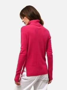 Just Cashmere Kaszmirowy sweter "Lexie" w kolorze różowym rozmiar: M. Różowe golfy Just Cashmere, bez wzorów, z kaszmiru. Za 375,96 zł.